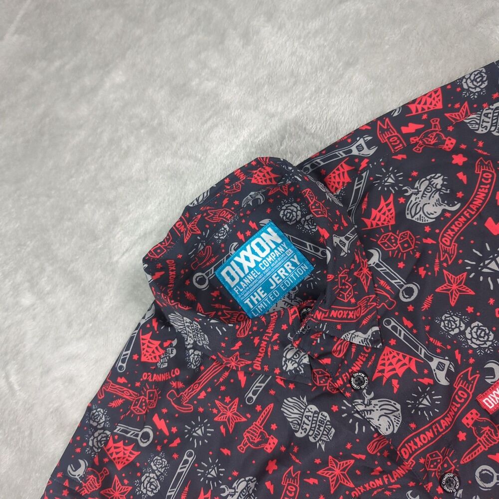 Dixxon Flannel Co The Jerry Limited Edition Tattoo Print Shirt Mens XL